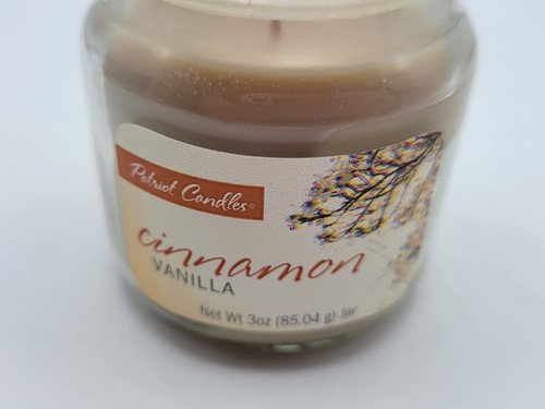 Patriot Candles 3 oz Jar Cinnamon Vanilla Scents New Never Burned - Picture 3 of 12