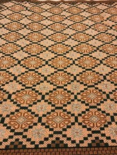 Beautiful Vintage Blanket Throw Thin Rug 47 X 50 Inches