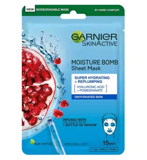 Garnier Skin Naturals Moisture Bomb Tissue Face Mask 15 minutes | eBay