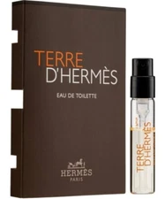 1 Vial Sample TERRE D'HERMES by HERMES for Men 0.06 oz 2ml Eau de Toilette Spray