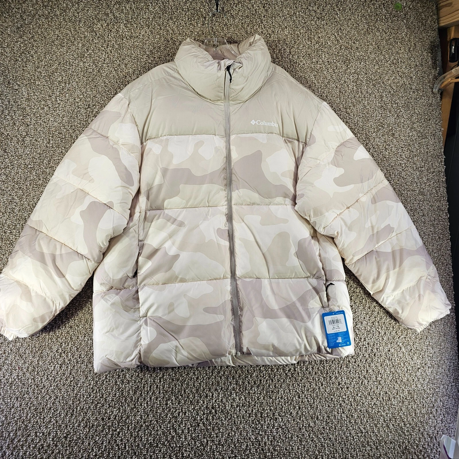Columbia Puffect II Puffer jacket Mens XL Full Zip Camo NEW