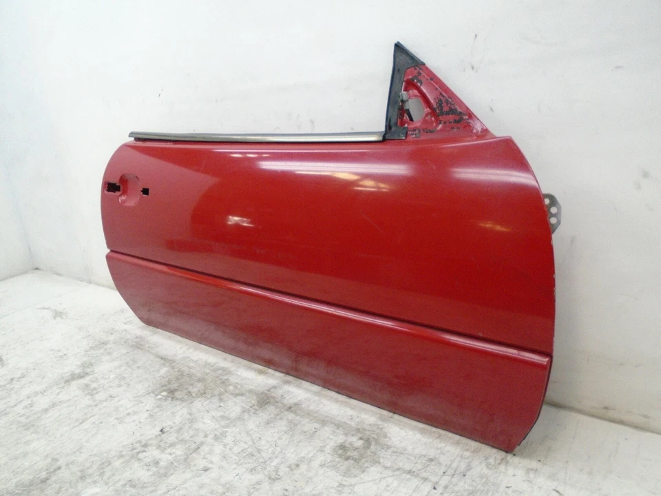 DK903499 1990-1993 MERCEDES 300SL PASSENGER RIGHT SIDE DOOR SHELL RED OEM - Image 3 of 4