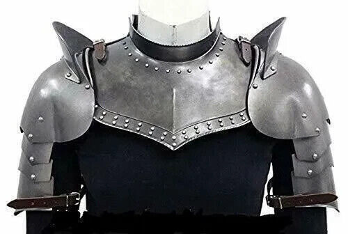 Medieval Pauldrons Shoulder Gorget Armor Knight Larp Reenactment Cosplay Costume - Afbeelding 1 van 4