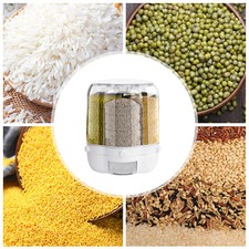 360  Food Grain Rice Dispenser 27LBS Large Rotating Storage Container Sorted USA