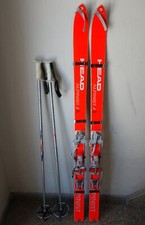Head Alpinist 160cm Vintage '70er Touren Ski Felle Stöcke 125cm Tourenski Retro