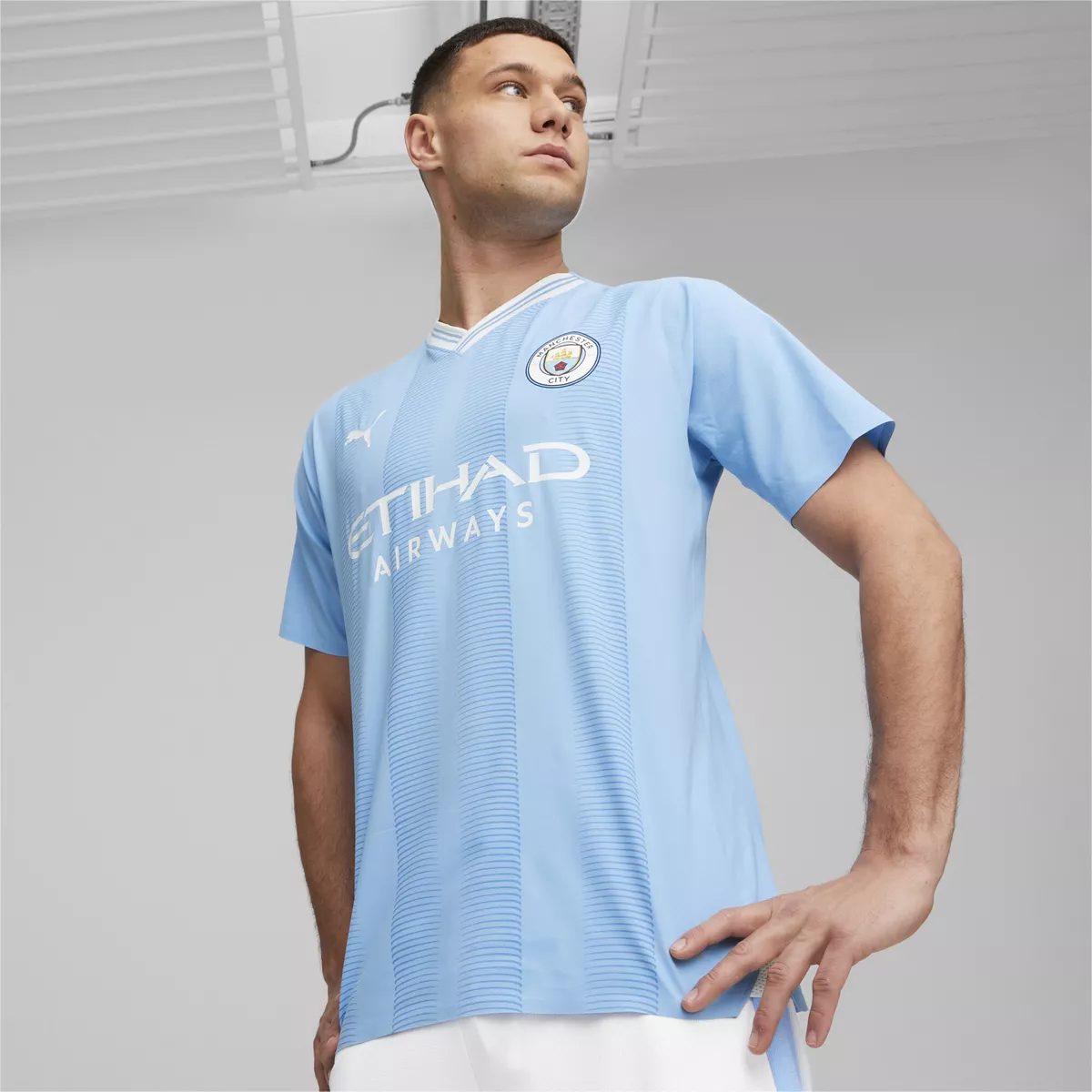 Manchester City PUMA 23 24 Home Authentic Jersey Mens