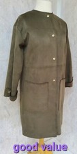 ZARA Womens Light Coat UK Size M Dark Olive Green Colour
