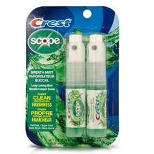 Crest Breath Mist With Scope Long Lasting Mint 2 Bottles (7 ml) (2.4 oz each)