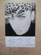 Boy George autograph signed 10x15 cm postcard