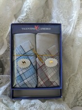 Valentino Amedeo Italy  Handkerchief Pair New In Box