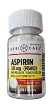 Gericare Aspirin 325mg UNCOATED Tablets 100ct   --