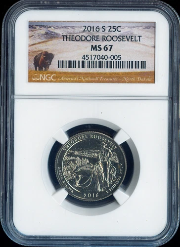 2016-S Theodore Roosevelt Quarter NGC MS67 Quality