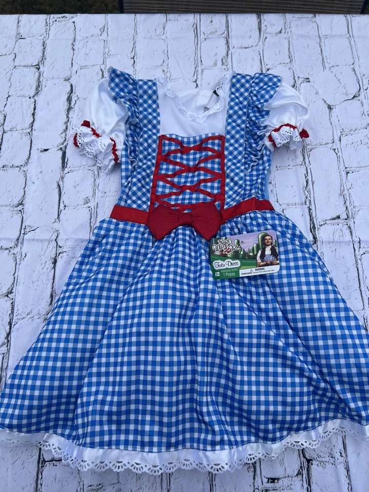 Wizard of Oz Dorothy Halloween Costume Sz Small 4-6 Childs Girls New. - Image 3 of 4