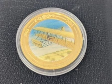 2003 100 Years of Flight Boeing Wright Flyer Commemorative Medal Gold Plated