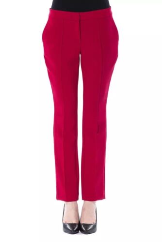 BYBLOS Chic Fuchsia Slim Fit Women's Trousers Authentic - Afbeelding 1 van 3