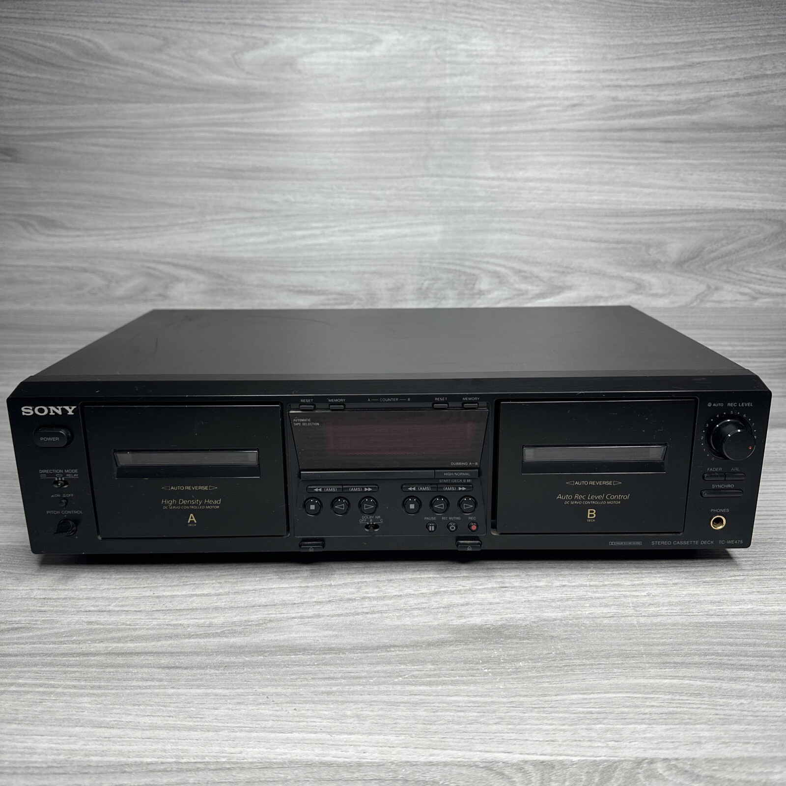 Sony TCWE475 Dual Cassette Deck Tape Recorder Dubbing HiFi Stereo