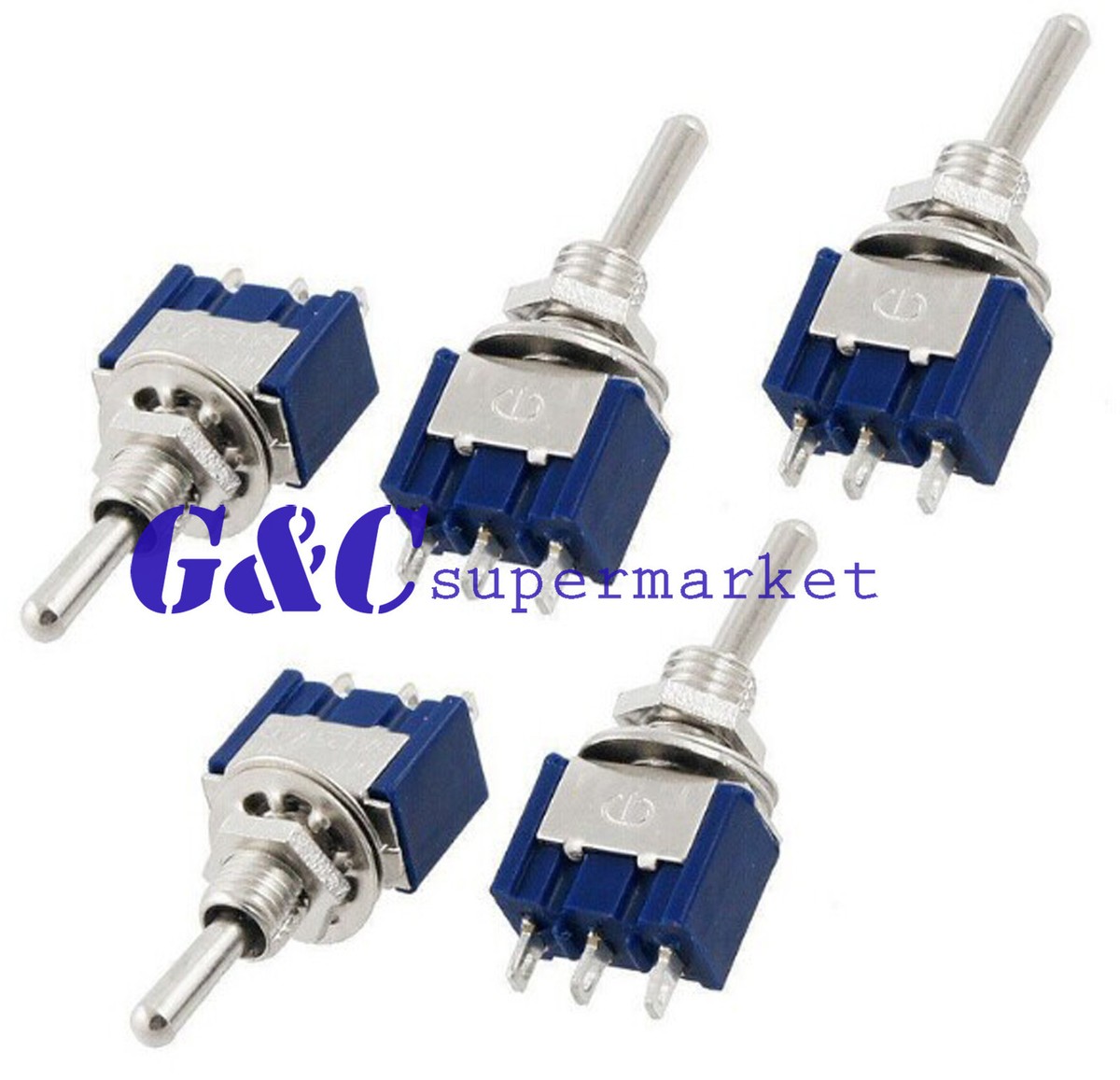 10 Interruttori A Levetta Mini MTS-102 SPDT ON-ON 6A 125VAC – 3 Pin - Foto 3