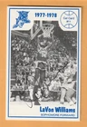 LaVon Williams Kentucky Wildcats AUTO Signed 1977-78 Card 1978 NCAA Champs