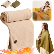Electric Heated Shawl Blanket USB Wearable for Winter Warm 3 Temperature Level