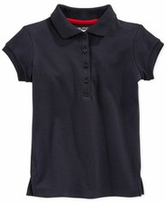 Nautica Girls School Uniform Polo Shirt in Navy Sz Small 4 