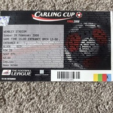 2008 Chelsea vs Tottenham Hotspur (League Cup Final) **Ticket**