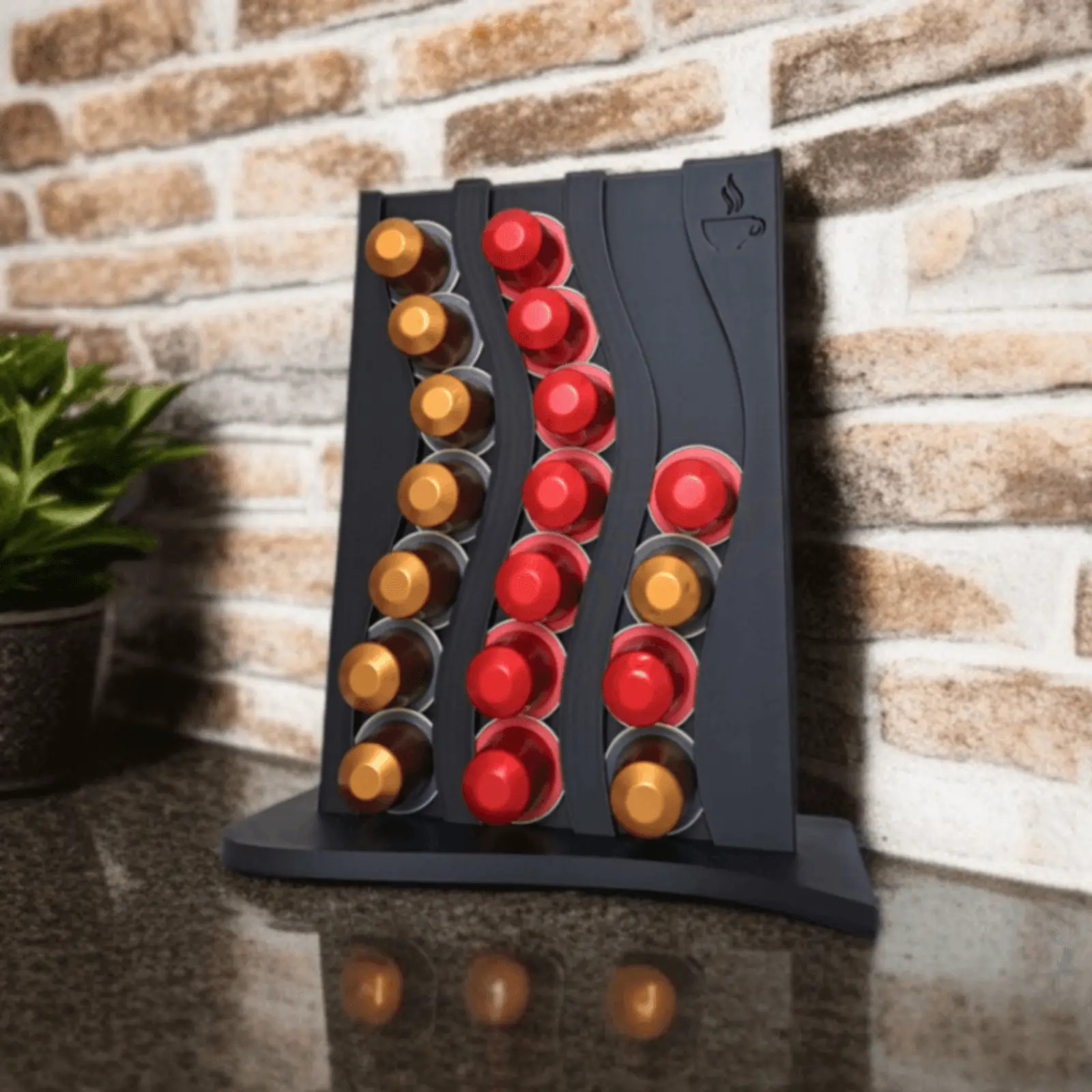 Coffee Pod Holder Nespresso Capsules Storage Organizer Countertop Rack Black