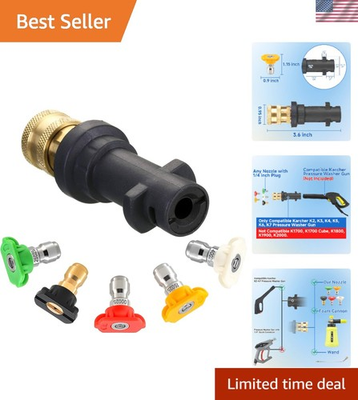 #ad Universal 1 4quot; Quick Connect Pressure Washer Gun Adapter with 5 Spray Nozzles $20.99