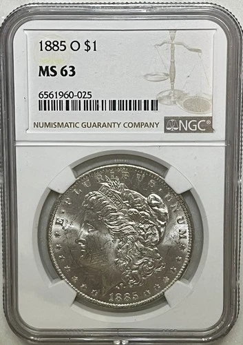 1885-O $1 MS 63 NGC Morgan  Silver Dollar
