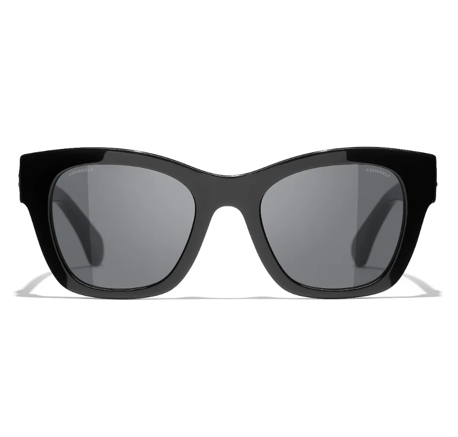 NEW CHANEL 5478 SQUARE HEART SUNGLASSES BLACK & GOLD 501/S4! SHIPS