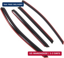 WD2-733i Dark Smoke 4 Pcs Set Window Visor in-Channel Deflector Rain Guard Com