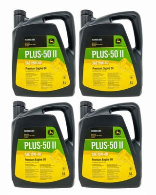4 x 5Liter original John Deere Plus 50 II 15W-40 E9 Motoröl OEM