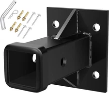 Hitch Wall Mount, Bolt-On Receiver Tube Adapter, 2 Inch Opening Hitch Receiver P