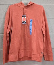 NEW Gap Men's Relaxed Fit Super Soft Waffle Henley Hoodie Coral Size Large S17