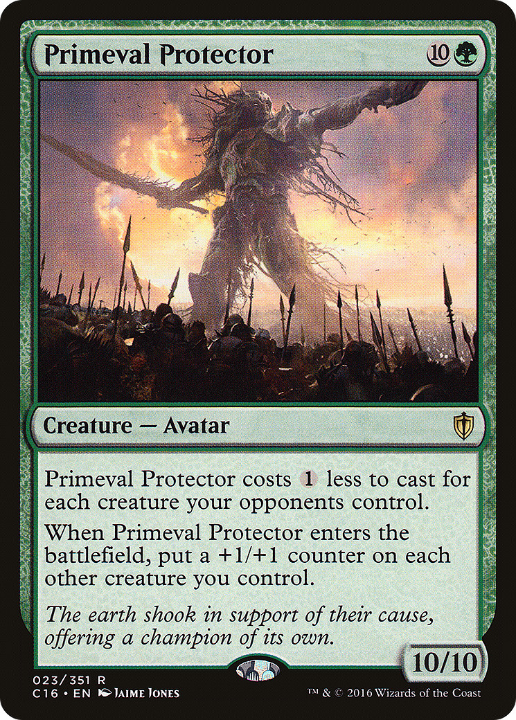 Primeval Protector #23 (MP) Commander 2016 C16 Magic MTG