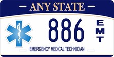 Qualsiasi Stato EMS EMT Blu Militare Targhe Personalizzate Auto Bici