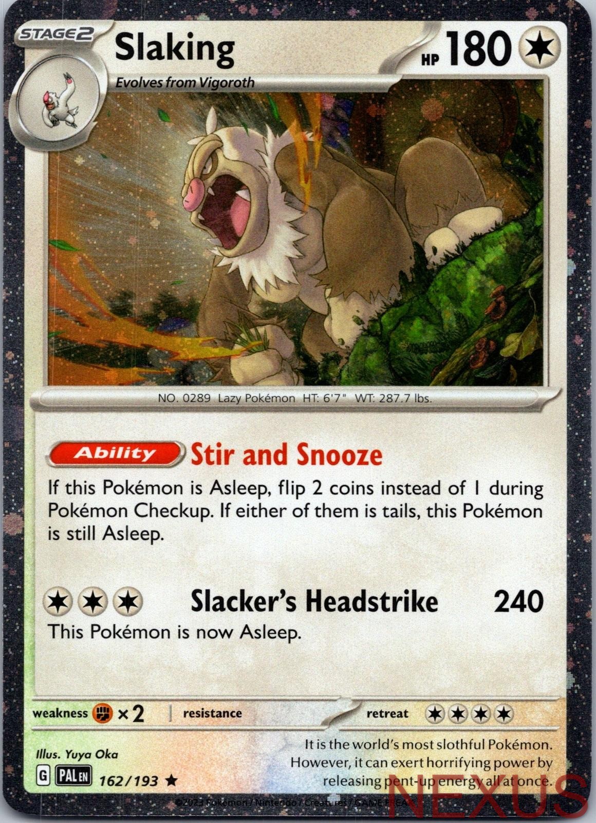 Slaking (Cosmos Holo) 162/193 Rare Near Mint