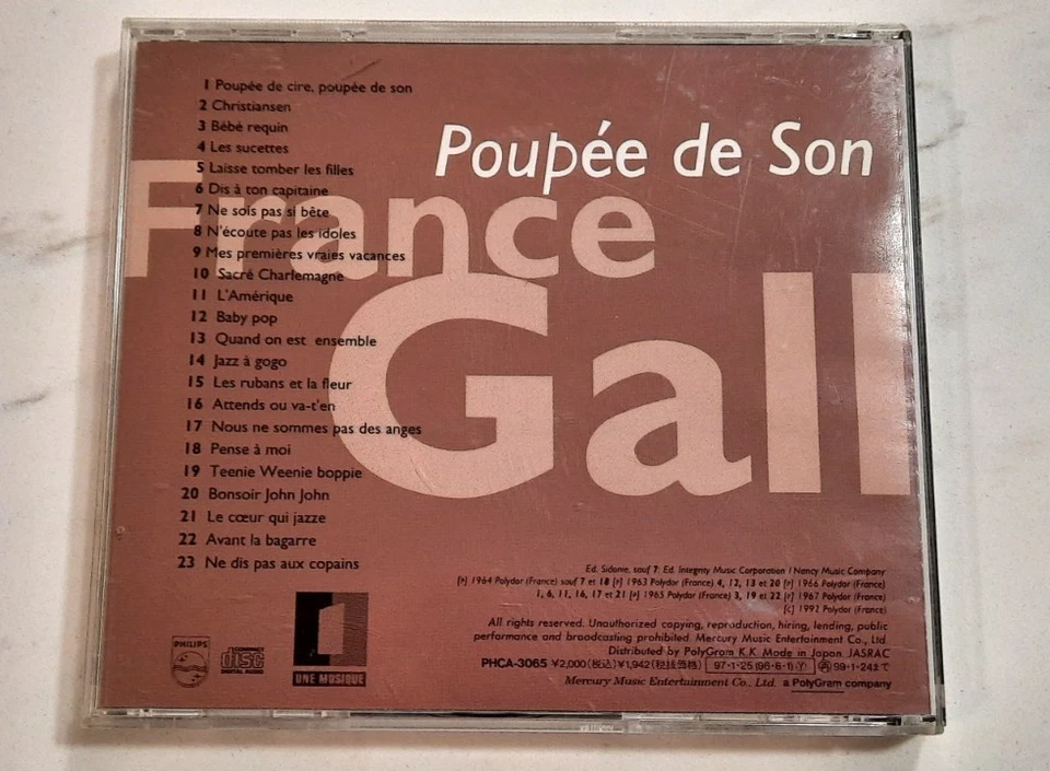 FRANCE GALL - Poupee de Son (CD, Polygram KK Japan) HH218 Foto 2 de 4