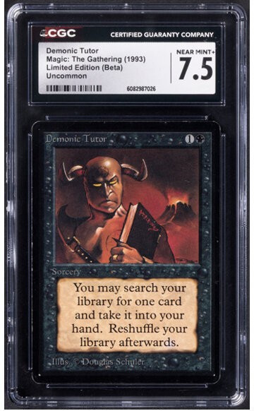 Magic: The Gathering Demonic Tutor Limited Edition (Beta) CGC NM+ 7.5