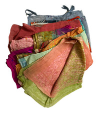 10 pcs Saree Indian Fabric Assorted Dress Women Wrap 5YD Vintage Material Sari