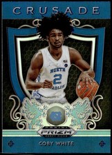 2019 Panini Prizm Draft Picks #61 Coby White Prizms Blue Rookie E1