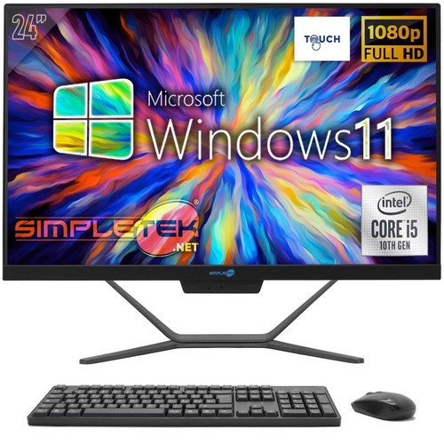 Aio Tout en Un Écran Tactile i5 10 Gen 24 " Full HD Windows 11 Pro 4GB 120GB -
