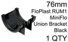 76mm FloPlast RUM1 MiniFlo Union Bracket Black Guttering Rainwater Gutter