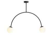 Deckenleuchte Glas Metall Wohnzimmer Flur L:84 Cm E14 Deckenlampe Schlafzimmer