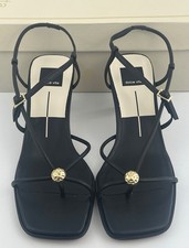 Dolce Vita Mylee Black Leather Strappy Sandals Women  s 6.5 Square Toe NIB