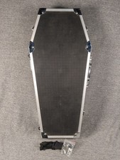 Coffin Case Black Microphone Case Padded Red Velvet Interior With Keys And Strap
