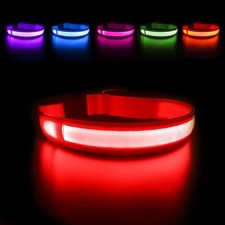 MASBRILL Light Up Dog Collars-LED Dog Collar Rechargeable Waterproof Lighted ...