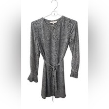 Ann Taylor Loft Long Sleeve Black Floral Mini Dress Size XSP