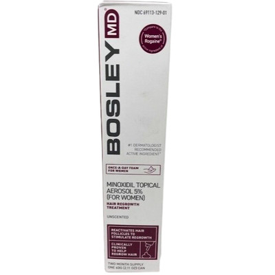 Bosley MD Topical Aerosol Foam 5% for Women 2.1 Oz - Two Month Supply