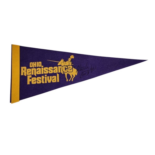 Ohio Renaissance Festival Pennant Knights of Valor Sir Patrick Lambke Signed