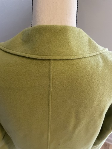 Vintage Talbots 100% Wool Open Blazer Size 14 Moss Green Unlined Old Money - Picture 5 of 7